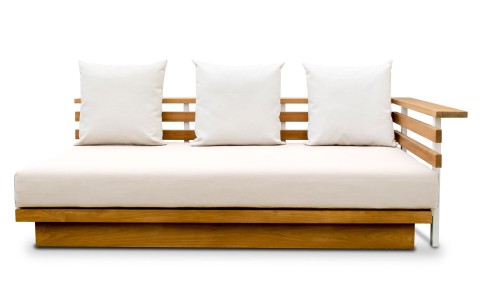 Banquette gauche salon London | lux-garden.fr by Nicolazi Design